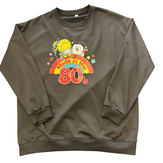 RAINBOW BRITE MADE IN THE 80S BLACK SWEATSHIRT 100 LARGE