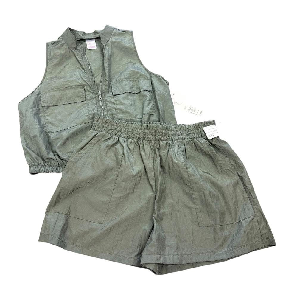 NOBO GREEN WINDBREAKER SHORTS SET 122 NWT MEDIUM