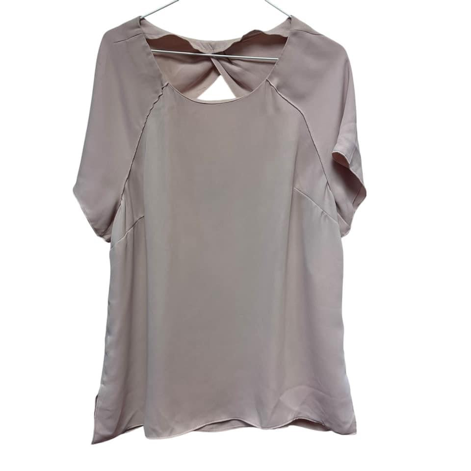 ANN TAYLOR LIGHT PINK BLOUSE  LARGE $12.99