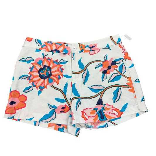 TORI RICHARDS WHITE FLORAL SHORTS 87 Sz 8