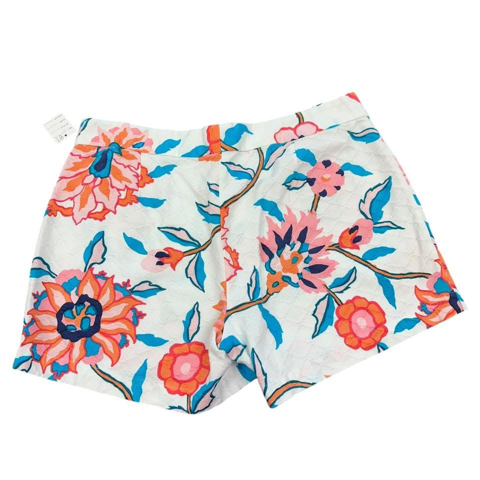 TORI RICHARDS WHITE FLORAL SHORTS 87 Sz 8