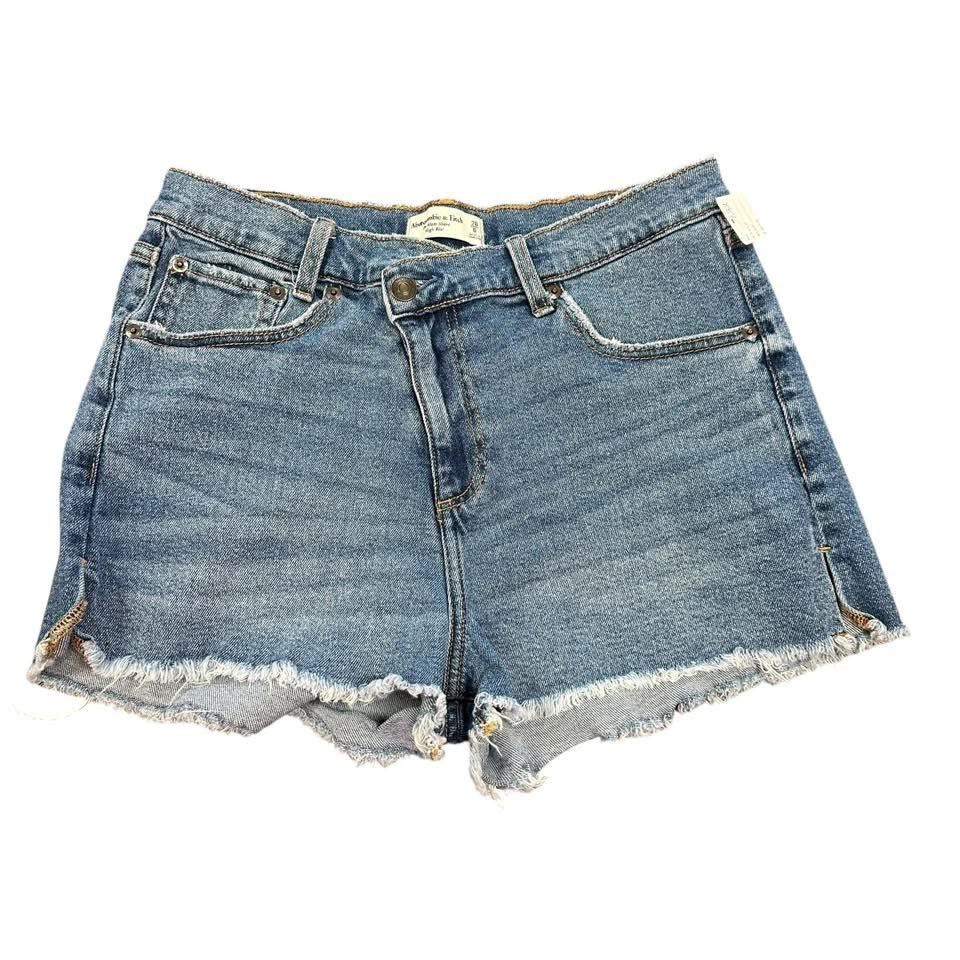 A&F THE MOM SHORTS HIGH RISE DENIM 122 Sz 6/28