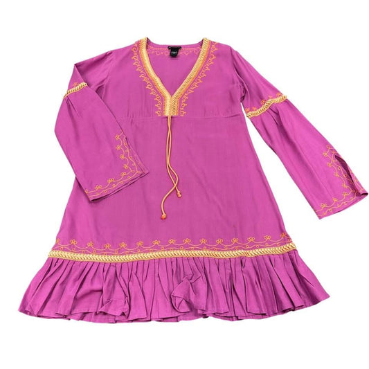 MODA INTERNATIONAL PURPLE ORANGE DRESS 87 MEDIUM