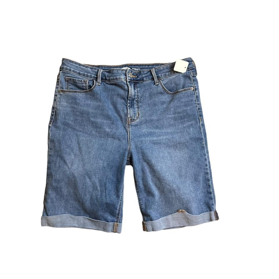 OLD NAVY HIGH RISE BERMUDA DENIM SHORTS - 130 SZ 14