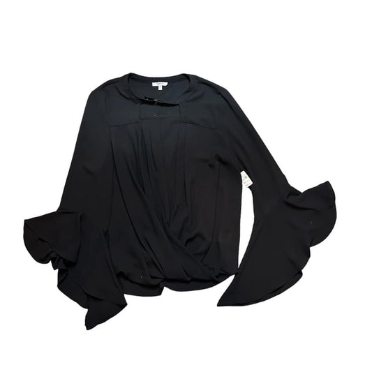 JODIFL BLACK BLOUSE W BELL SLEEVES - 143 MEDIUM  $12.99