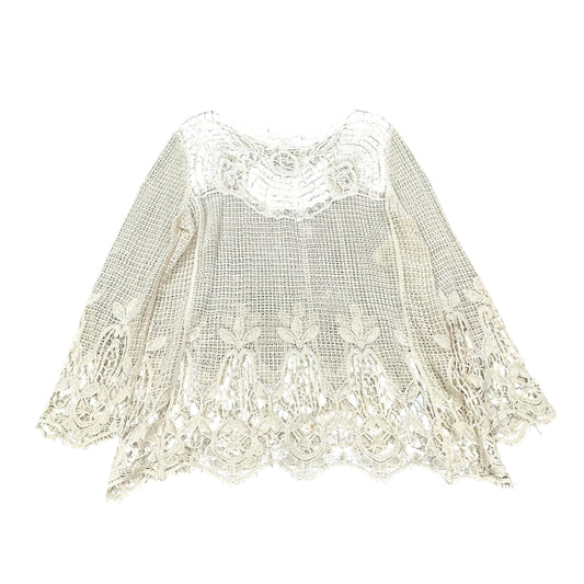 BEIGE CROCHET TOP 100 LARGE