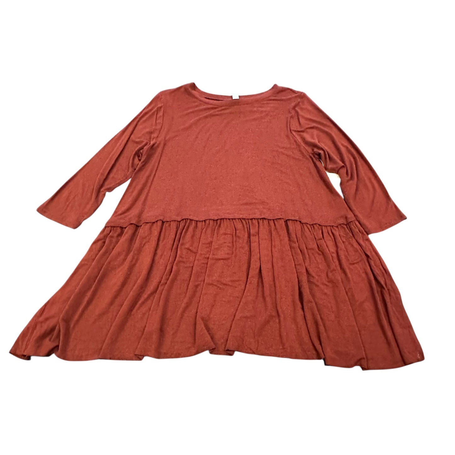 ZENANA PREMIUM RUST PEPLUM TOP 58 LARGE