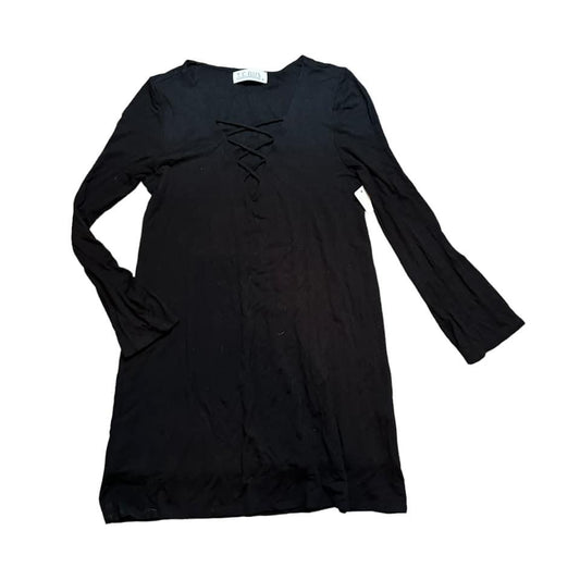 TC ELLIS BLACK LONG SLEEVE DRESS - 143 - SMALL