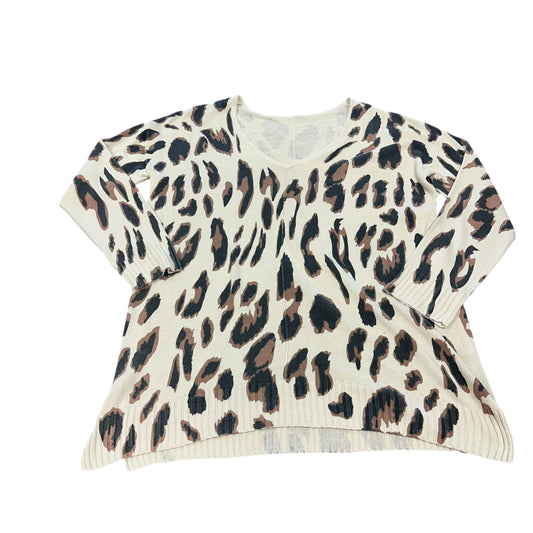 ANIMAL PRINT TUNIC SWEATER 179 LARGE