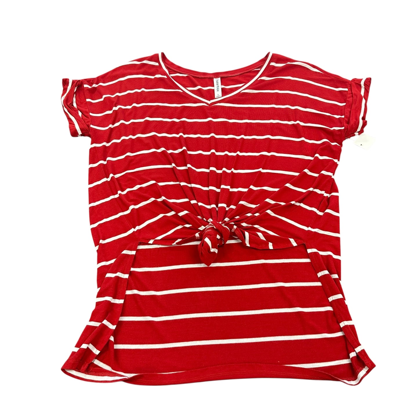 ZENANA PREMIUM RED WHITE STRIPED TUNIC 230 LARGE