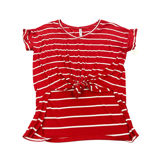 ZENANA PREMIUM RED WHITE STRIPED TUNIC 230 LARGE