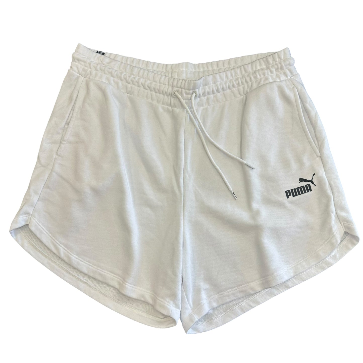 PUMA WHITE ATHLETIC SWEAT SHORTS  100 XL