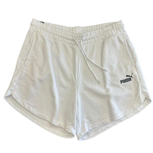 PUMA WHITE ATHLETIC SWEAT SHORTS  100 XL