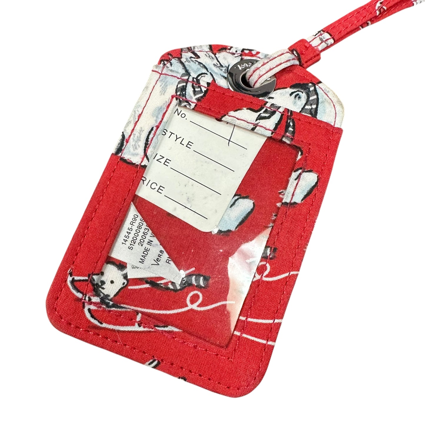 VERA BRADLEY RED POLAR BEAR CROSSBODY & LUGGAGE TAG 7 EXCELLENT CONDITION