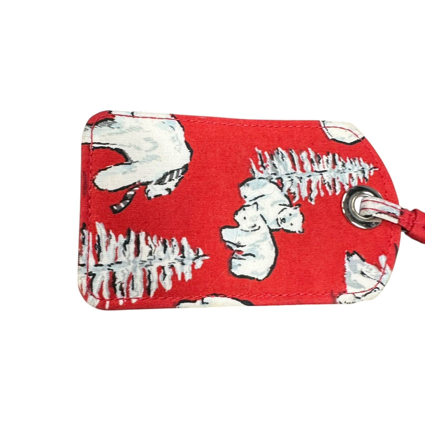 VERA BRADLEY RED POLAR BEAR CROSSBODY & LUGGAGE TAG 7 EXCELLENT CONDITION