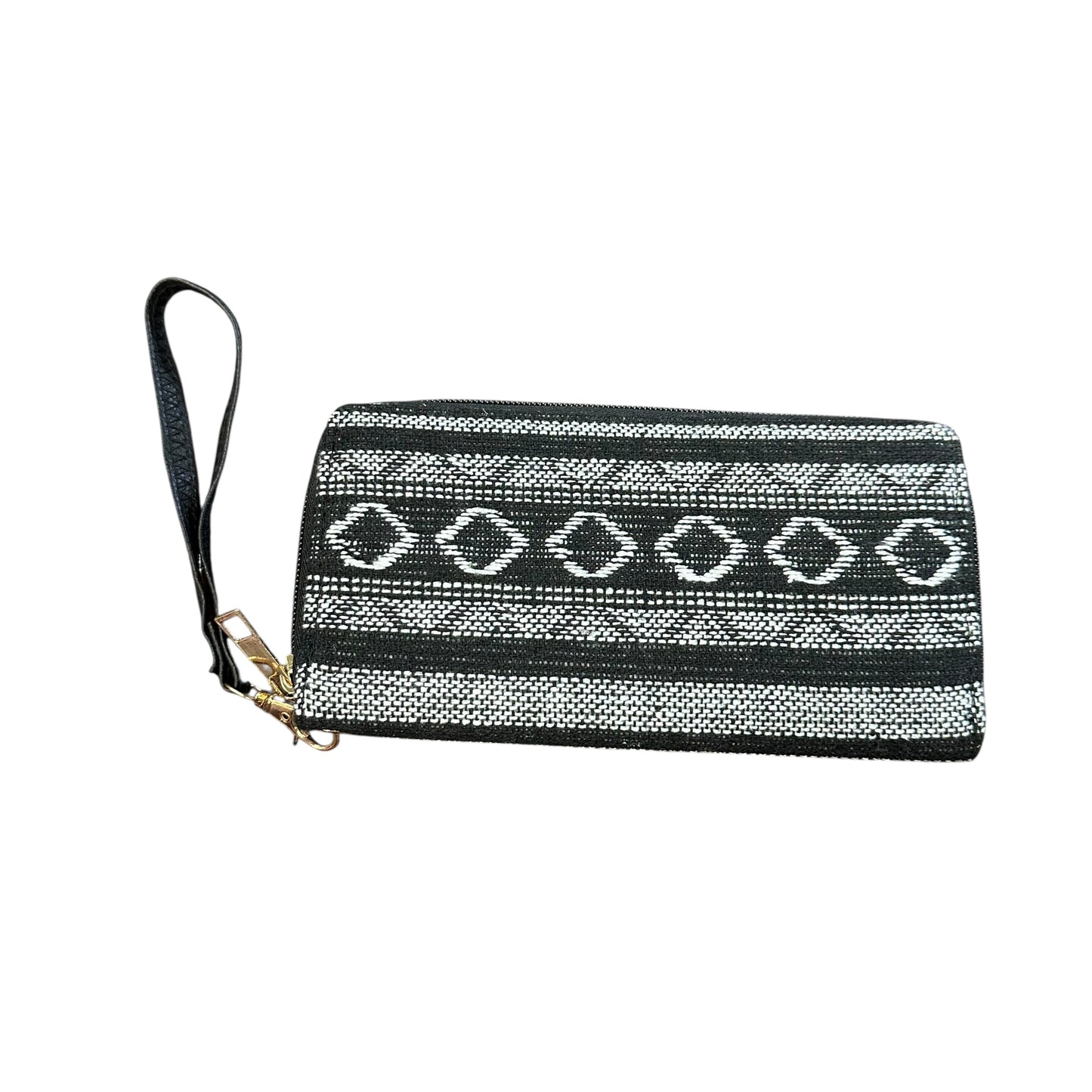 BLACK WHITE WRISTLET WALLET 225 NWOT