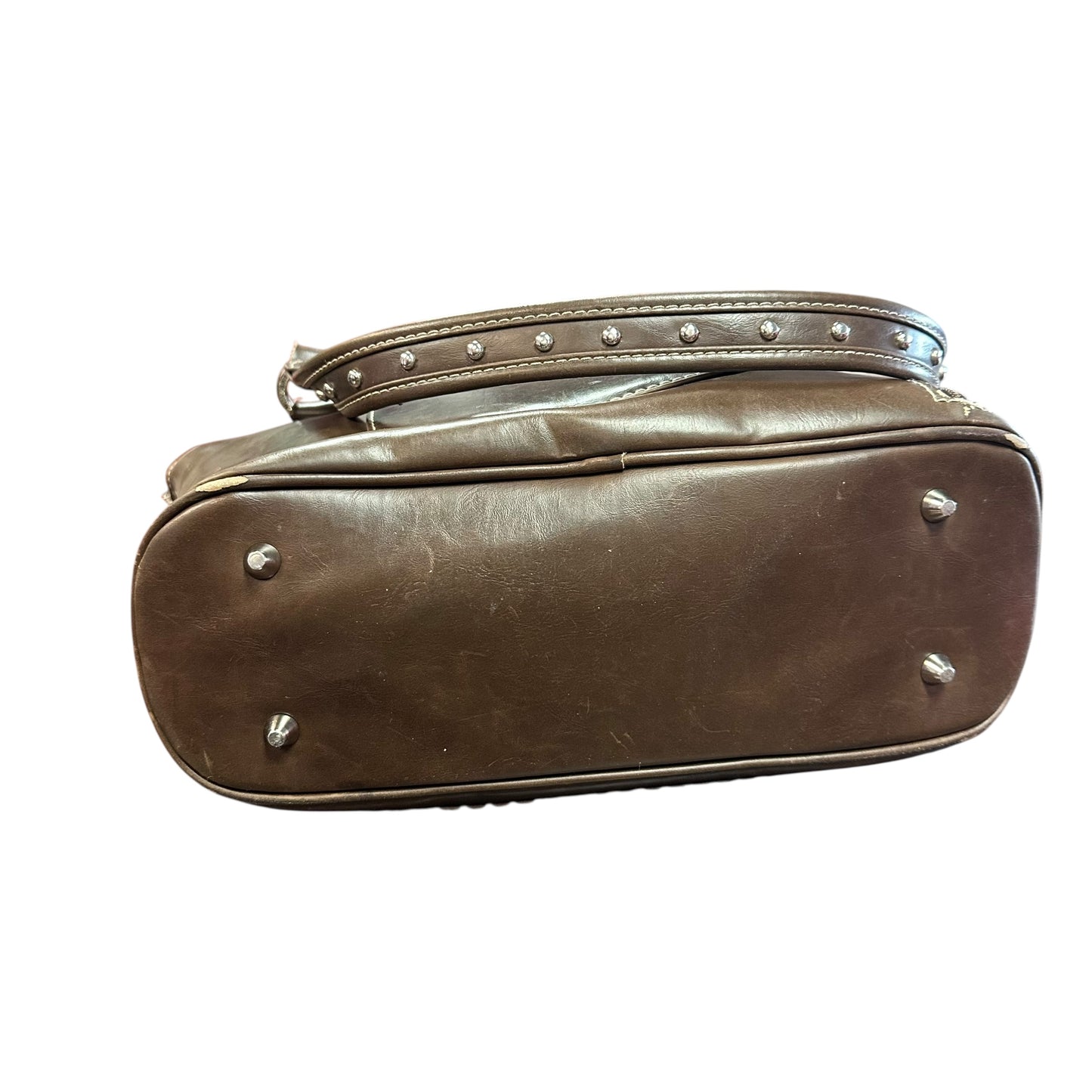 MONTANA WEST BROWN TOOLED LEATHER BAG 225 MINOR SCRATCHES