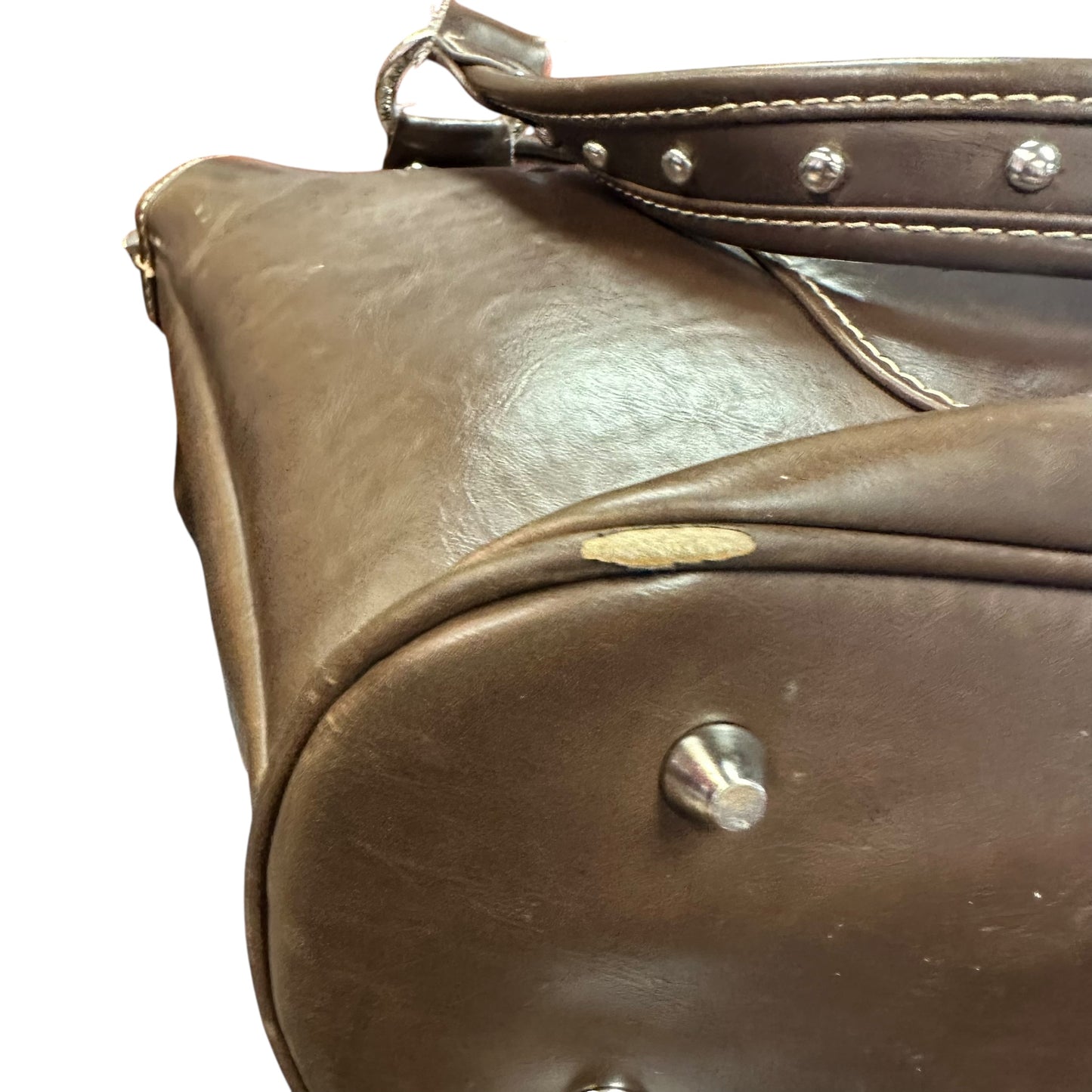 MONTANA WEST BROWN TOOLED LEATHER BAG 225 MINOR SCRATCHES