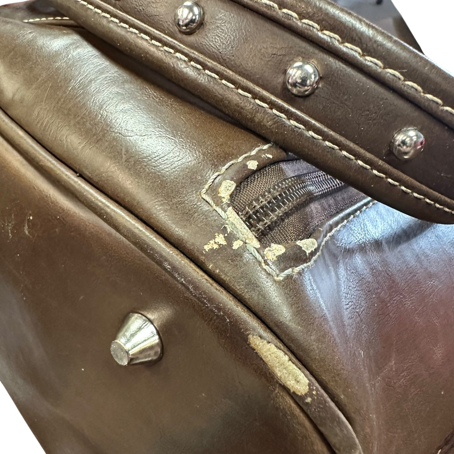 MONTANA WEST BROWN TOOLED LEATHER BAG 225 MINOR SCRATCHES