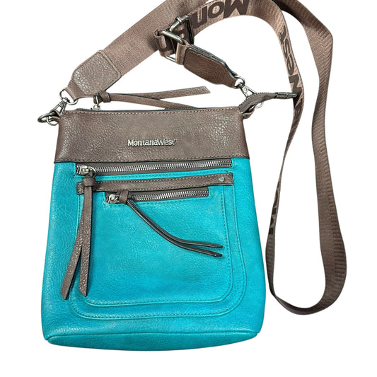MONTANA WEST BROWN TURQUOISE CROSSBODY 225 ONE SMALL FLAW