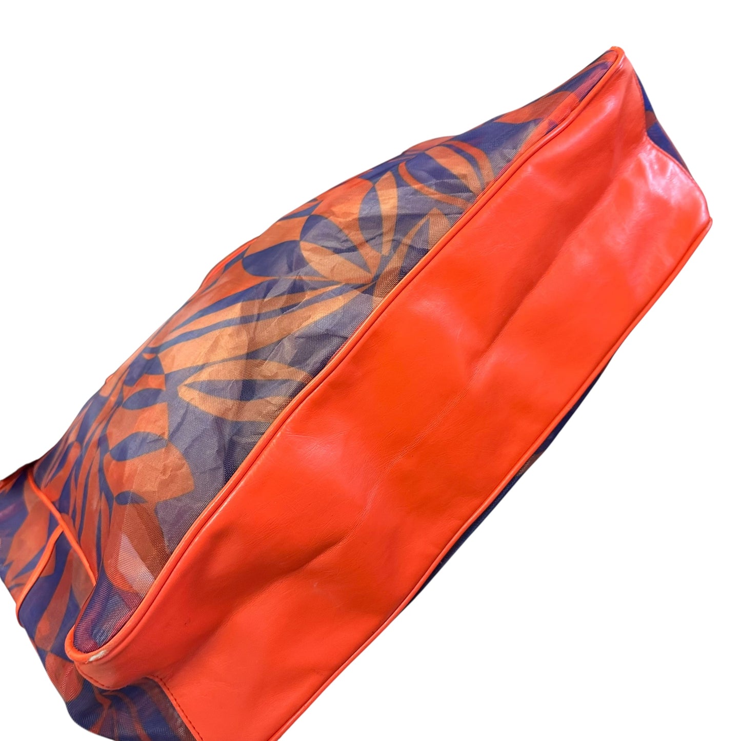 BLUE ORANGE MESH LARGE TOTE 226 NWOT