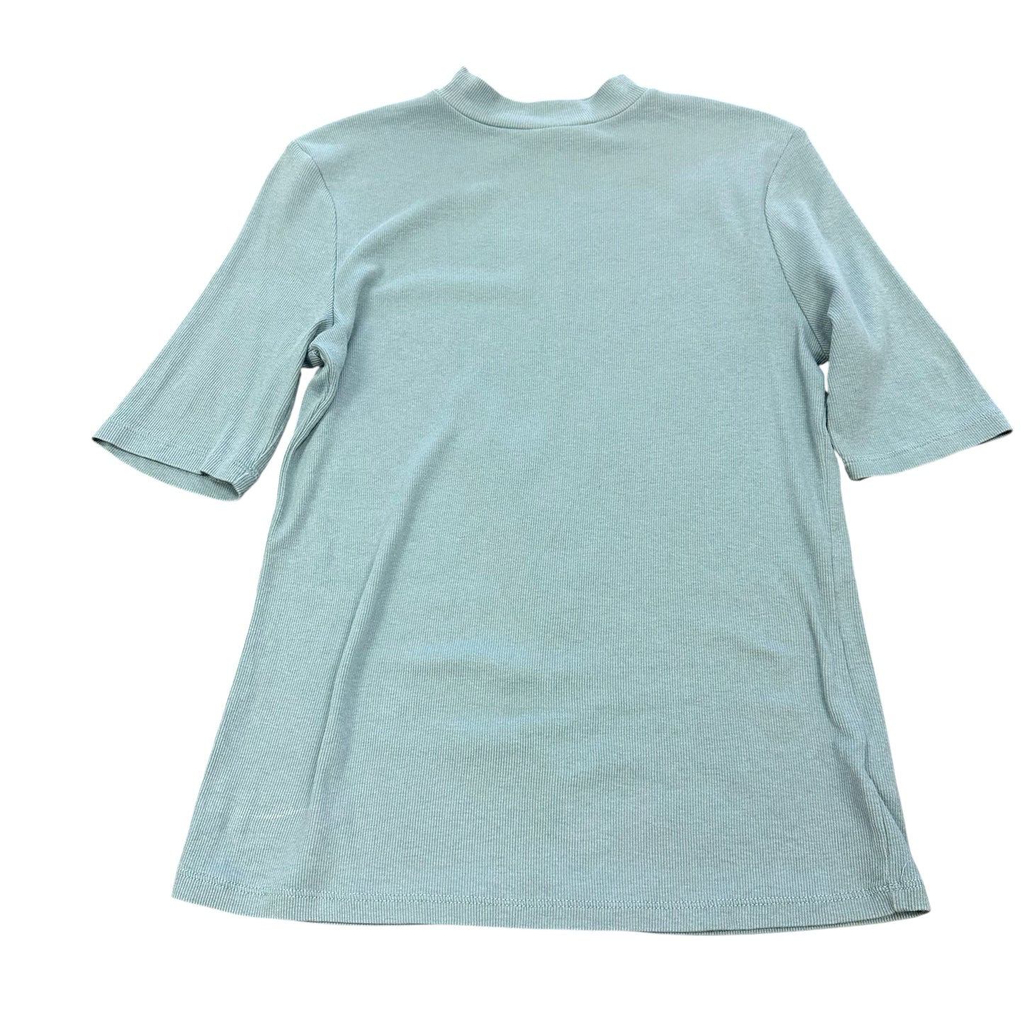 A NEW DAY BLUE RIBBED MOCKNECK TOP 170 SMALL