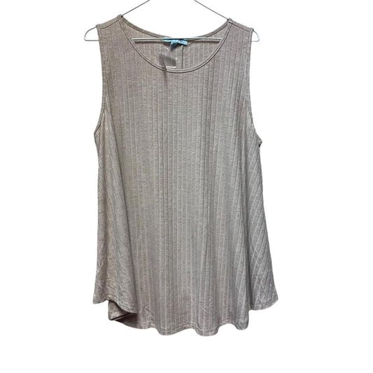 SHE & SKY OATMEAL RIBBED TANK TOP  NWT  1X $12.99