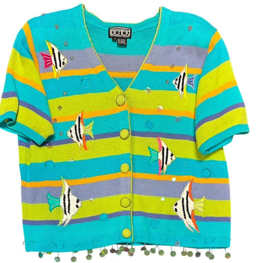 BEREK VINTAGE RAMIE COTTON CARDIGAN 100 LARGE