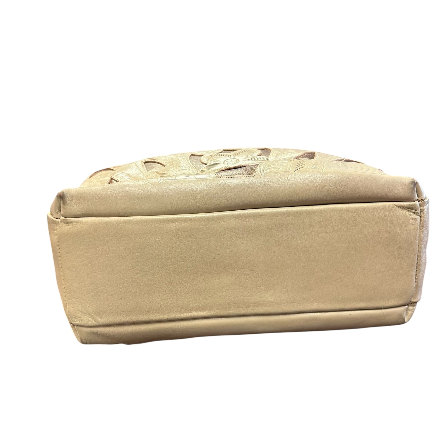 LEADERS IN LEATHER BEIGE TOTE BAG 227