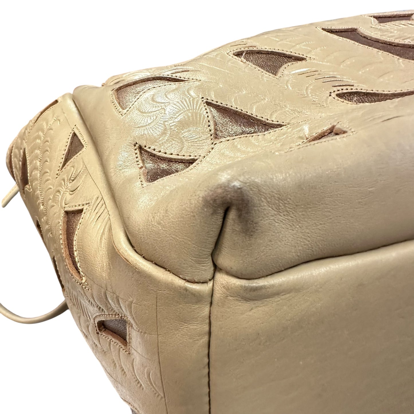 LEADERS IN LEATHER BEIGE TOTE BAG 227