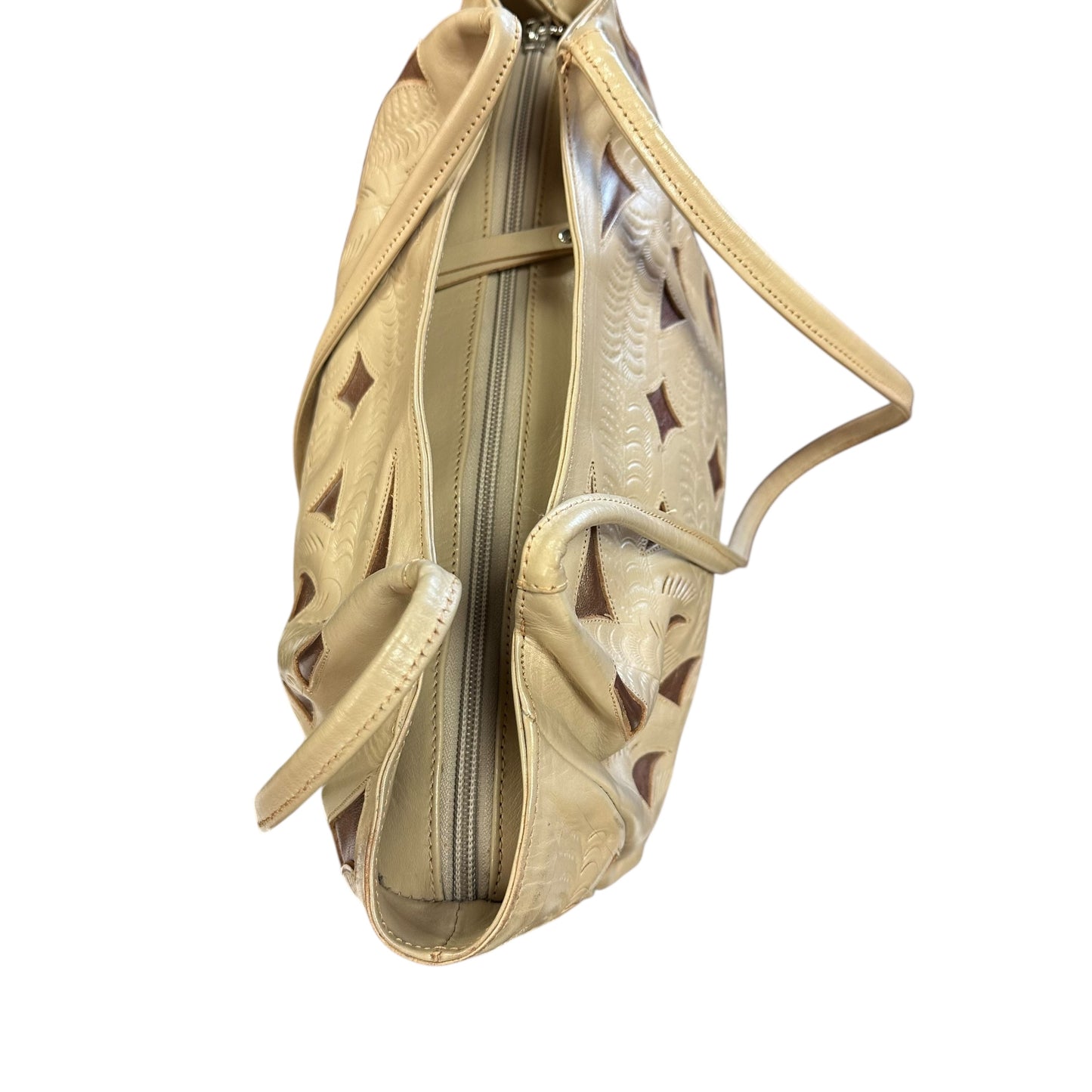 LEADERS IN LEATHER BEIGE TOTE BAG 227