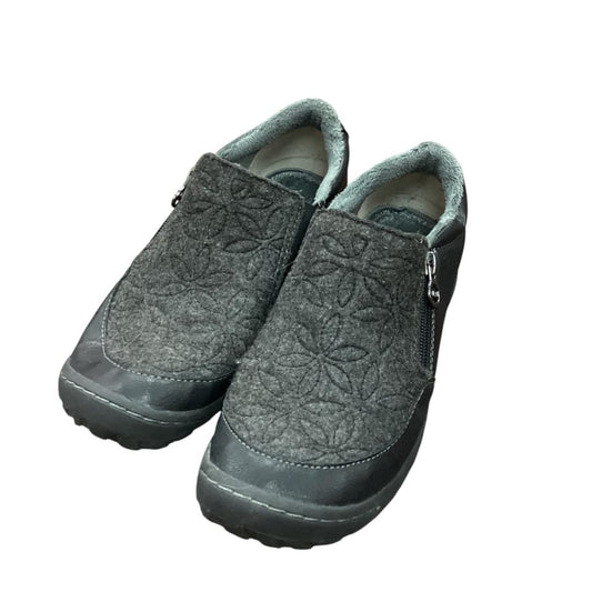 JBU GRAY BLACK SLIP ON SNEAKERS (39) SIZE 8