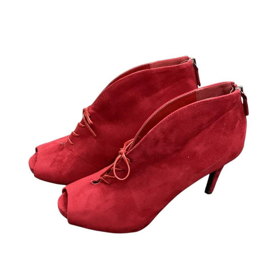 IMPO RED HEELS (#201)-  SIZE 7.5