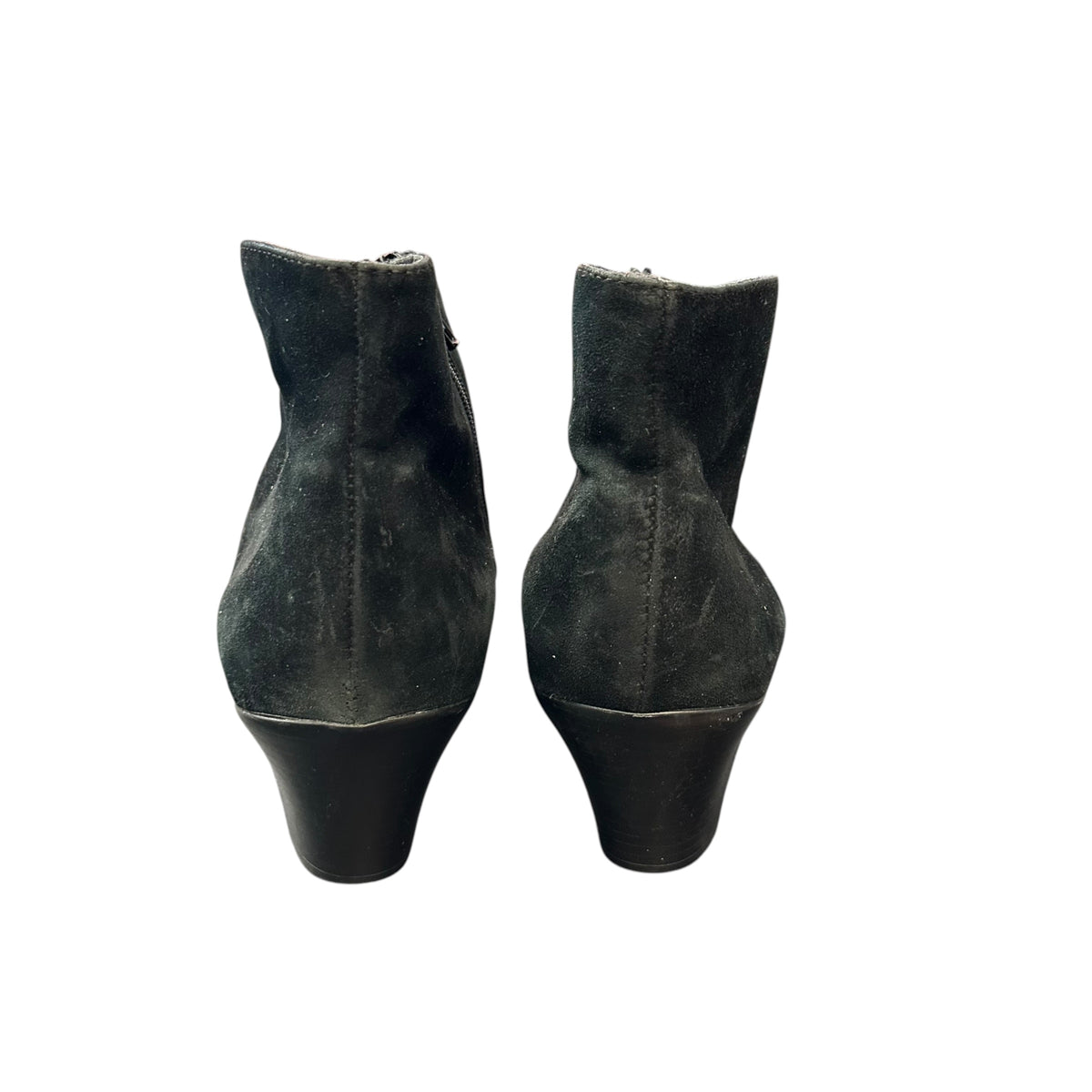 MUNRO BLACK SUEDE ANKLE BOOTIES 100 SZ 7.5