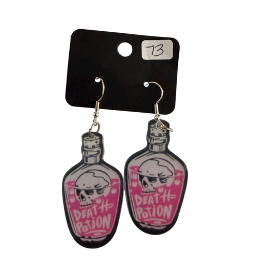 DEATH POTION PINK EARRINGS 100