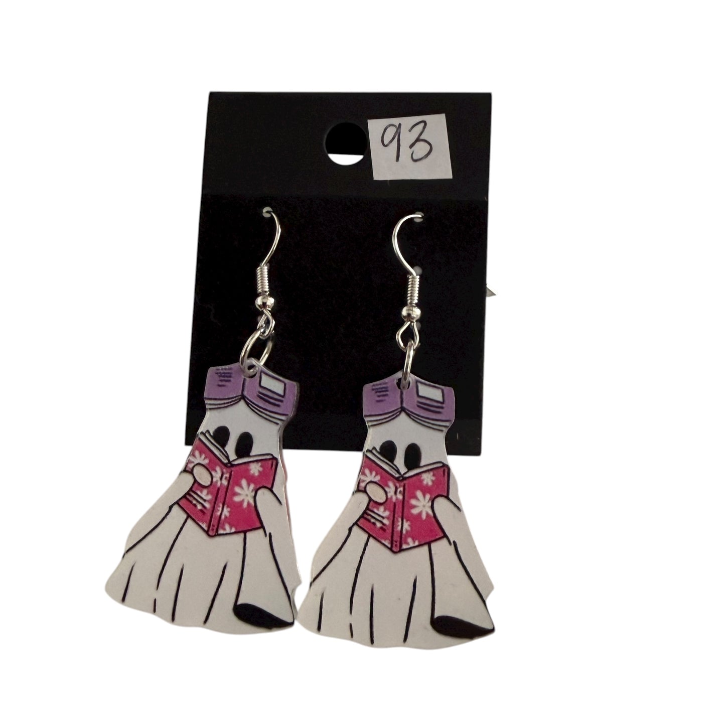 PLASTIC GHOST READING EARRINGS 100