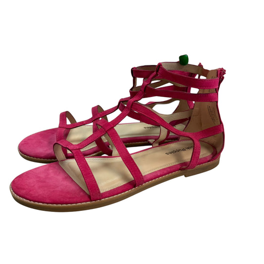 HUSH PUPPIES PINK FLAT STRAPPY SANDALS NWOT 100 SZ 11
