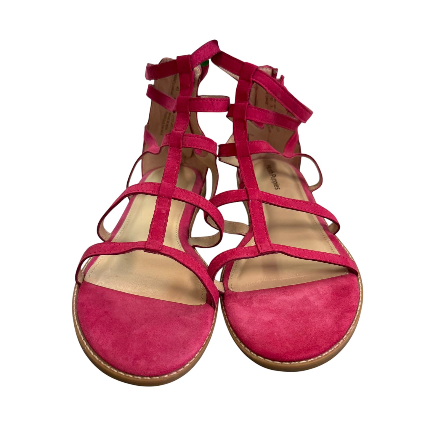 HUSH PUPPIES PINK FLAT STRAPPY SANDALS NWOT 100 SZ 11