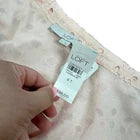 LOFT DRESS ONE SHOULDER EYELET LIGHT PINK RUFFLE NWT SZ 6 TALL